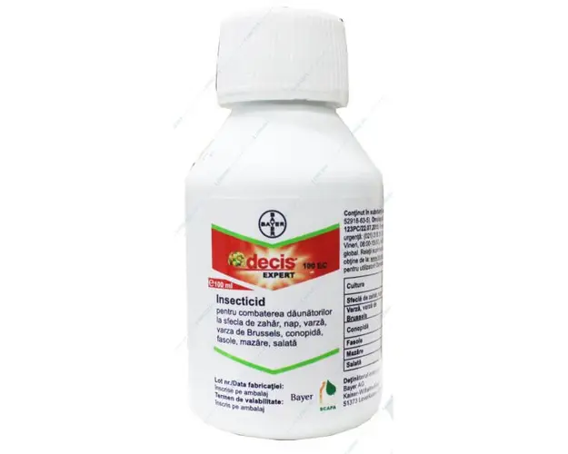 Decis Expert 100 ml insecticid contact Bayer (cereale, rapita, mustar, varza, conopida, fasole, mazare, salata, sfecla zahar, nap)