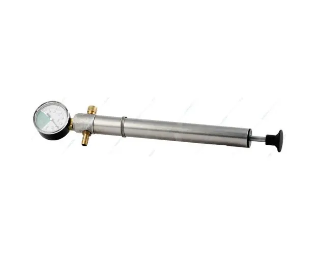 Pompa pneumatica Eno din inox, cu manometru, pentru umflarea garniturilor pneumatice ale capacelor flotante