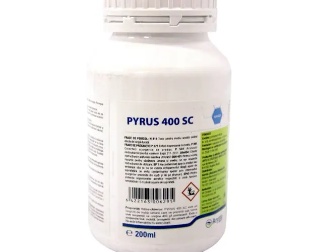 Pyrus 400SC 200 ml, fungicid de contact, Arysta LifeScience, Putregai Cenusiu (vita de vie, tomate, floarea soarelui), Rapan (par)