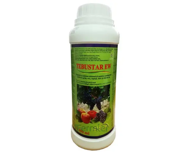 Tebustar EW 400 ml, fungicid sistemic, Nufarm, grau, orz (fainare, septorioza, ruginam patarea bruna), pomi fructiferi (fainare, monilioza), tomate (alternarioza), vita de vie (fainare)