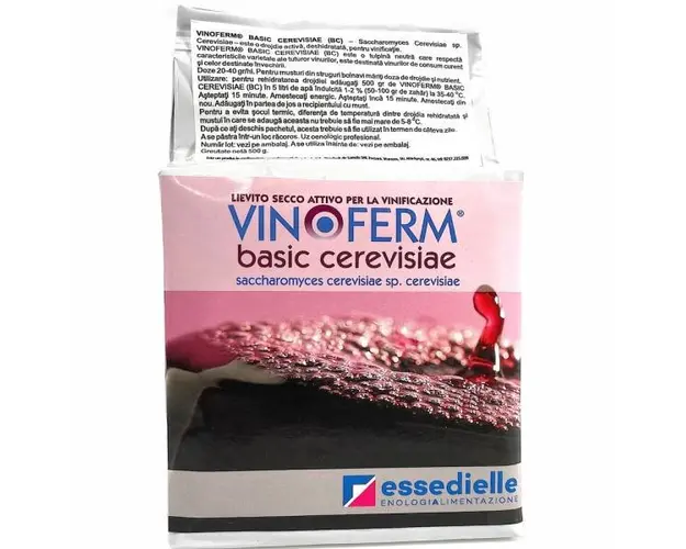 Vinoferm Basic Cerevisiae 500 gr, drojdie pentru vin alb sau rosu, Essedielle