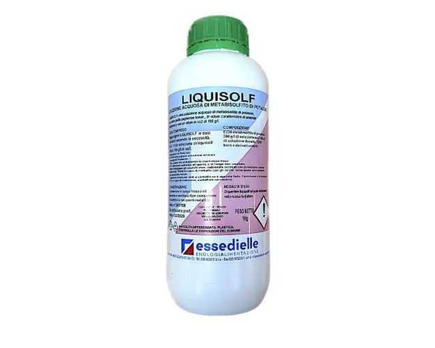 Liquisolf 1 kg, dioxid de sulf lichid italian de concentratie 18%, Essedielle, conservant vin, miros redus