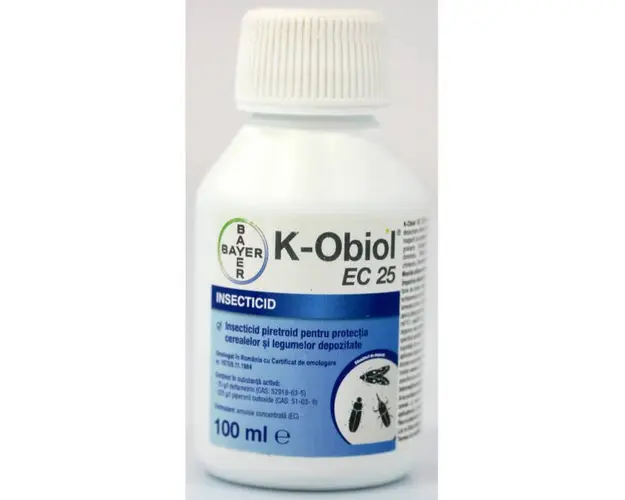 K-Obiol EC25 100 ml insecticid contact, Bayer (tratarea spatiilor de depozitare, tratarea cerealelor)