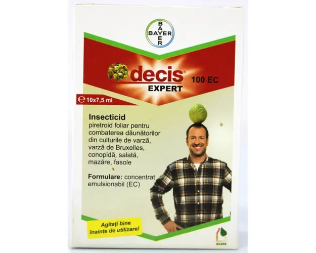 Decis Expert 7.5ml insecticid contact Bayer (cereale, rapita, mustar, varza, conopida, fasole, mazare, salata, sfecla zahar, nap)