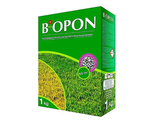 Ingrasamant Biopon anti-ingalbenire pentru gazon 1 kg