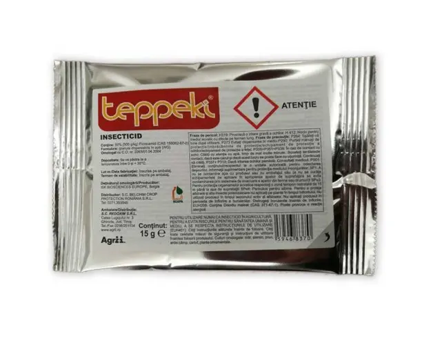 Teppeki 15 gr, insecticid sistemic, Bayer, paduchi (floarea soarelui, piersic, prun, ardei camp, plante ornamentale), afide (mar, cartof)