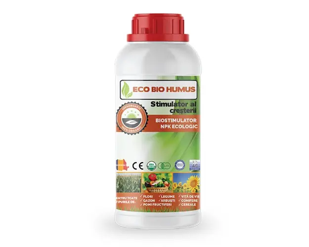 Eco Biohumus 1L, biostimulator crestere, BHS, produs ecologic