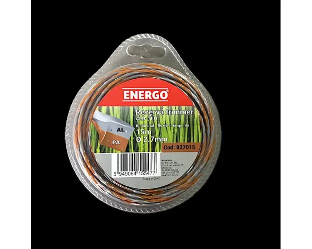 Fir trimmer Alu-Teh 2,7 mm, 15 m, patrat, Energo