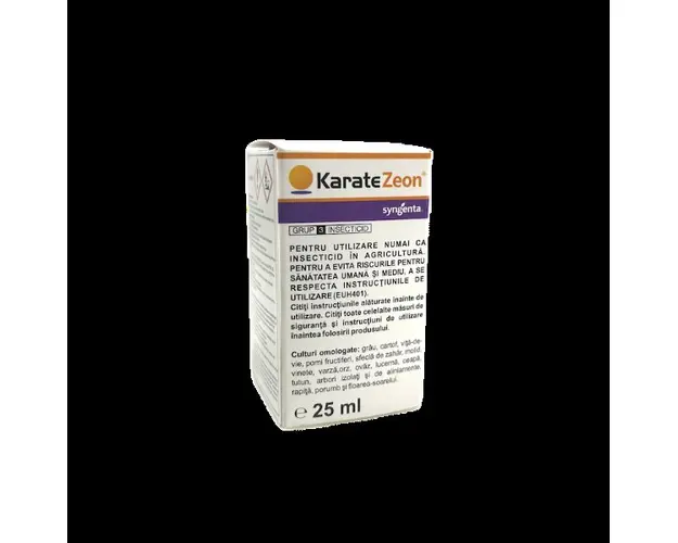 Karate Zeon 25 ml, insecticid contact, Syngenta (vita de vie, cartof, ceapa, cires, floarea soarelui, grau, orz, lucerna, mar, par, piersic, porumb, prun, rapita, varza, vinete)