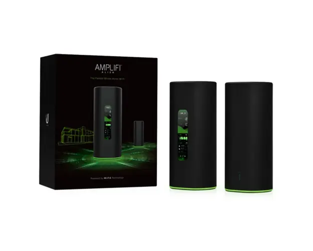 Router wireless cu MeshPoint Ubiquiti AmpliFi Alien AFi-ALN, 1148 Mbps/4804 Mbps, 2.4/5 GHz, 5 porturi, ecran tactil