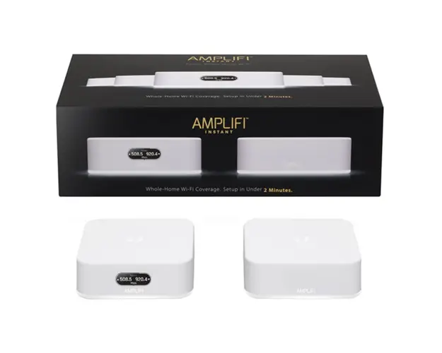 Router wireless cu MeshPoint Ubiquiti AmpliFi Instant AFi-INS, 300 Mbps/867 Mbps, 2.4 / 5 GHz, 3 porturi, ecran tactil