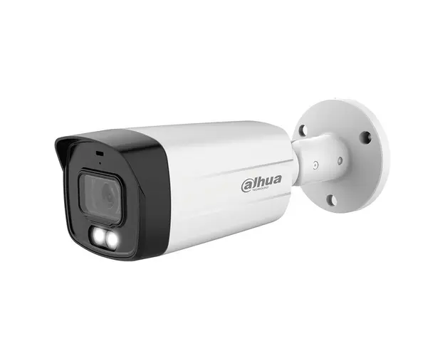 Camera supraveghere exterior Dahua Full Color HAC-HFW1239TM-A-LED, 2 MP, 3.6 mm, lumina alba 40 m, microfon