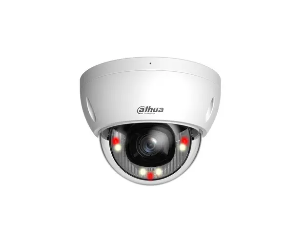 Camera supraveghere IP Dome cu iluminare duala Dahua WizSense IPC-HDBW2849E-S-IL-0280B, 8 MP, 2.8 mm, IR/lumina calda 30 m, microfon, slot card, PoE