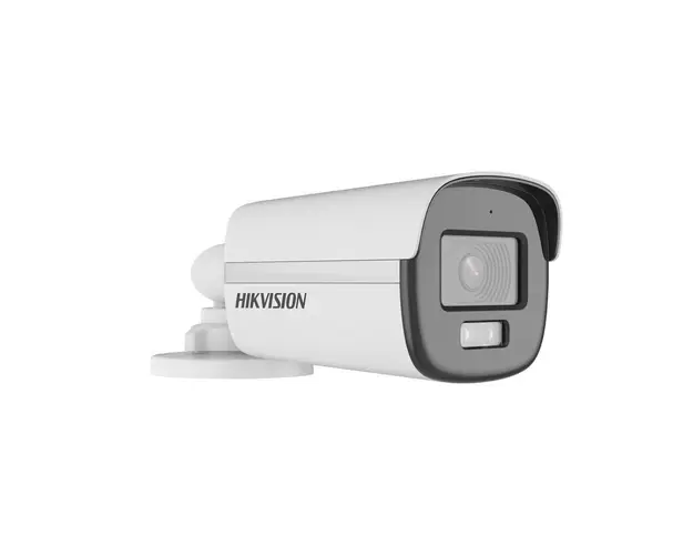 Camera supraveghere exterior Hikvision ColorVu Smart Hybrid Light DS-2CE12KF0T-LFS, 5 MP, IR / lumina alba 40 m, 2.8 mm, microfon