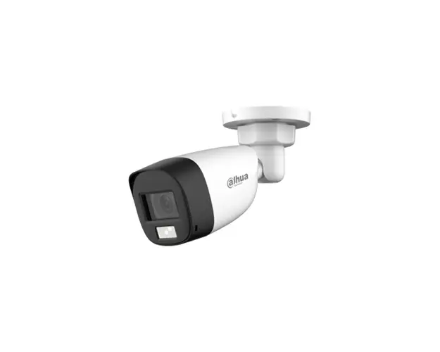 Camera supraveghere exterior cu iluminare duala Dahua Smart Dual Light HAC-HFW1500CL-IL-A-S2, 5 MP, IR/lumina alba 20 m, 2.8 mm, microfon