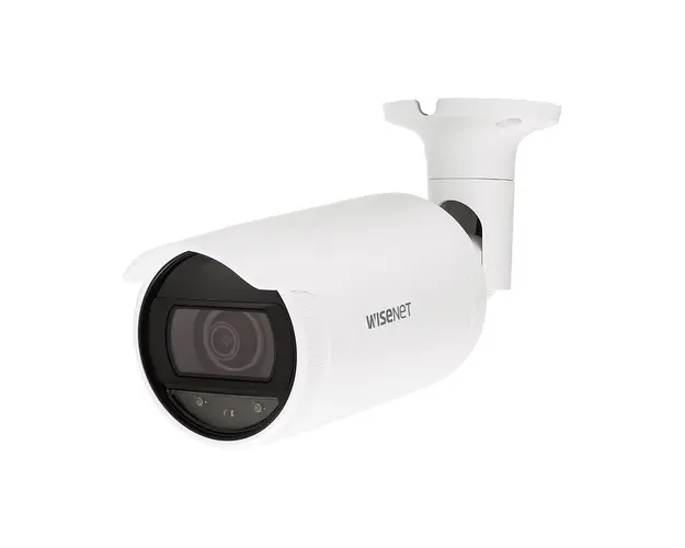 Camera supraveghere exterior IP Hanwha ANO-L6012R, 2 MP, 2.8 mm, IR 30 m, slot card, PoE, detectare miscare 