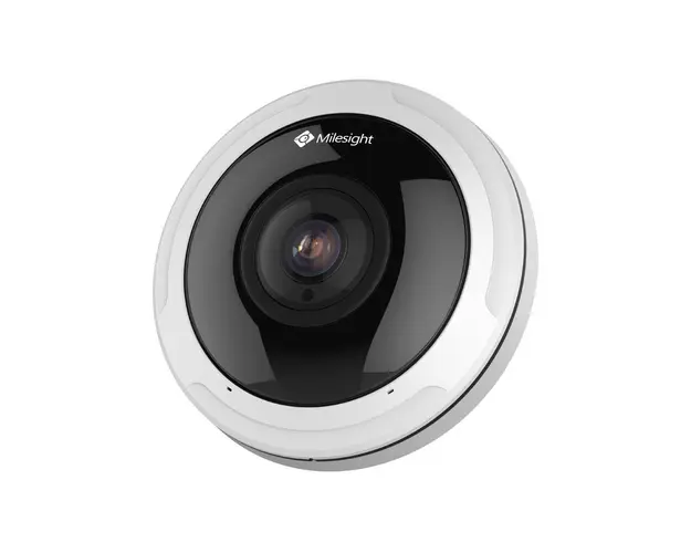Camera supraveghere IP Dome Fisheye Milesight MS-C9674-PA, 12 MP, 1.98 mm, IR 15 m, microfon, slot card, PoE, auto tracking