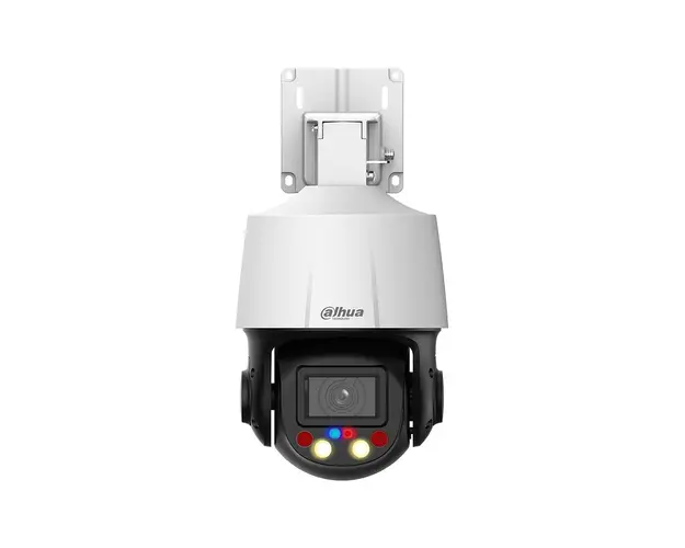 Camera supraveghere rotativa IP Speed Dome PTZ Dahua WizSense TiOC Active Deterrence SD3E405DB-GNY-A-PV1, 4 MP, 2.7 mm - 13.5 mm, Iluminare duala, IR 50 m, slot card, auto-tracking, microfon/difuzor, PoE