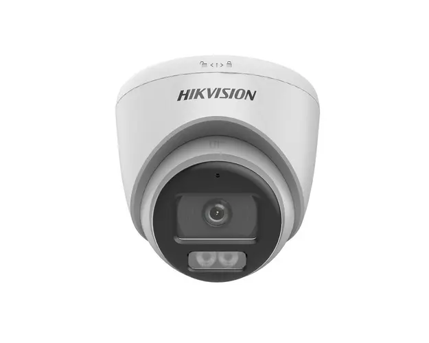 Camera supraveghere Dome Hikvision ColorVu DS-2CE72DF0T-LFS(2.8MM), lumina alba/IR 40 m, 2 MP, 2.8 mm, microfon