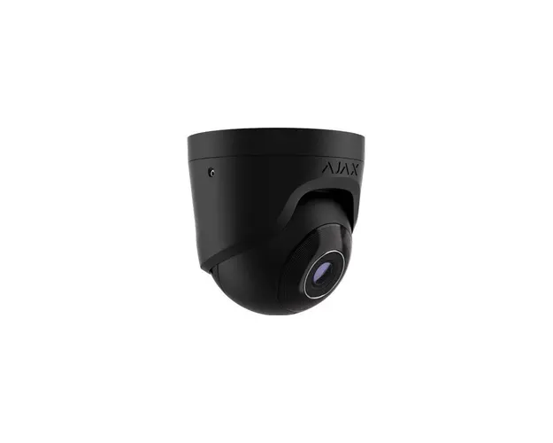 Camera supraveghere IP Dome Ajax TurretCam, 5 MP, 4 mm, IR 35 m, microfon, slot card, detectie obiecte prin AI, PoE, negru