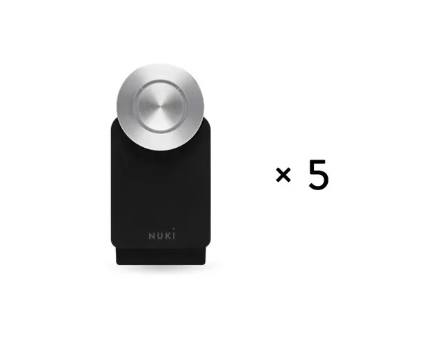 Kit 5 Incuietori inteligente Nuki Smart Lock 4.0 Pro, bluetooth, Wi-Fi, 200 permisiuni, negru