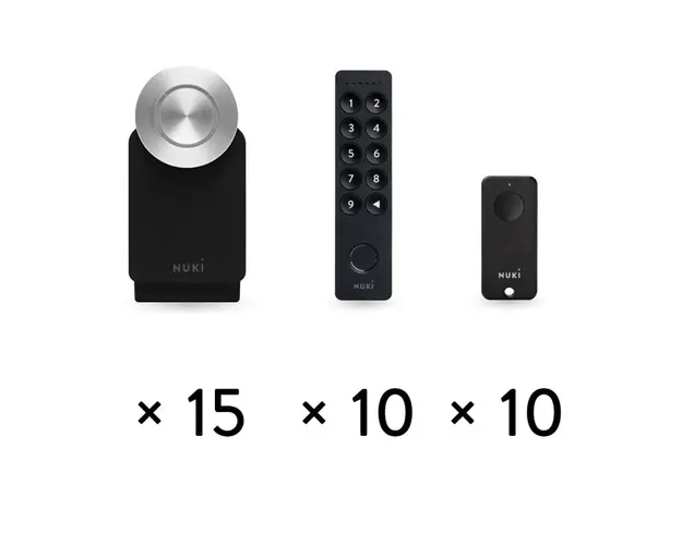 Kit control acces cu amprenta, PIN si telecomanda Nuki All-in-one, 35 dispozitive, bluetooth, 20 amprente, 200 coduri, Wi-Fi, negru