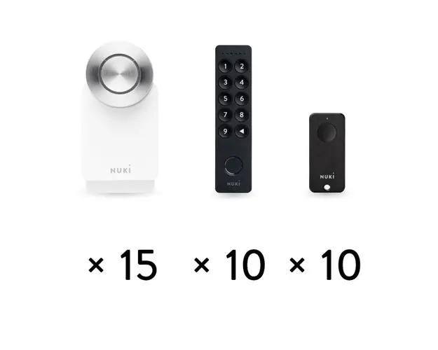 Kit control acces cu amprenta, PIN si telecomanda Nuki All-in-one, 35 dispozitive, bluetooth, 20 amprente, 200 coduri, Wi-Fi, alb