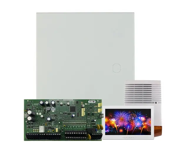 Kit alarma antiefractie Paradox Spectra SP7000+TM70+SL-900B, 2 partitii, 16-32 zone, 32 utilizatori, cutie cu traf