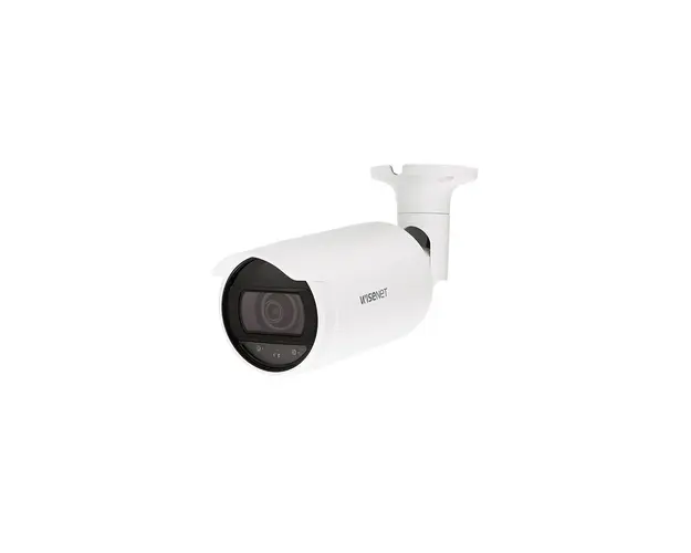 Camera supraveghere exterior IP Hanwha ANO-L7012R, 4 MP, 3 mm, slot card, IR 20 m, PoE, detectare miscare