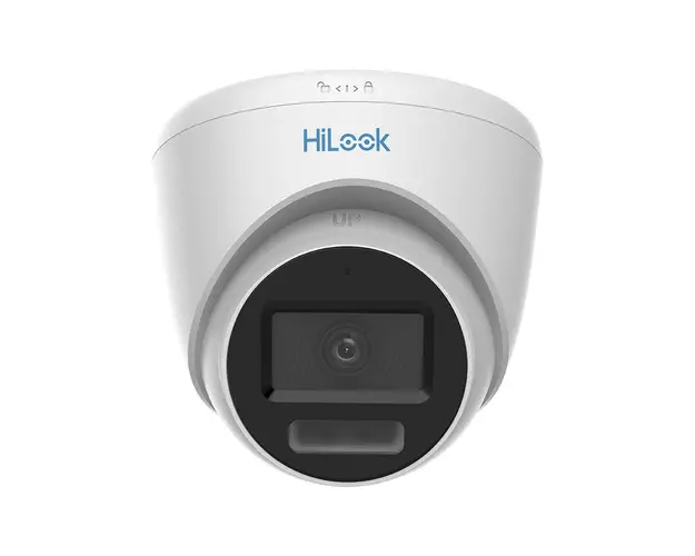 Camera supraveghere Dome Hikvision HiLook Smart Hybrid Light ColorVu THC-T229-LMS, 2 MP, 2.8 mm, IR/lumina alba 40 m, microfon