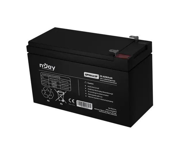Acumulator AGM nJoy GP09122F, 12V, 29.82W / celula, 9Ah