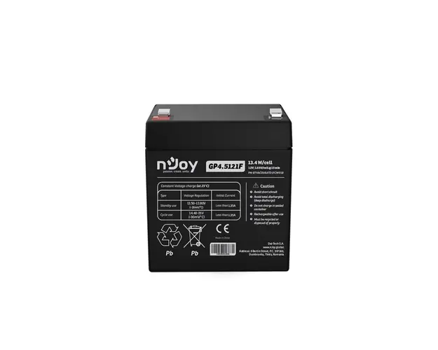 Acumulator AGM nJoy GP4.5121F, 12V, 13.4W / celula, 4.5 Ah