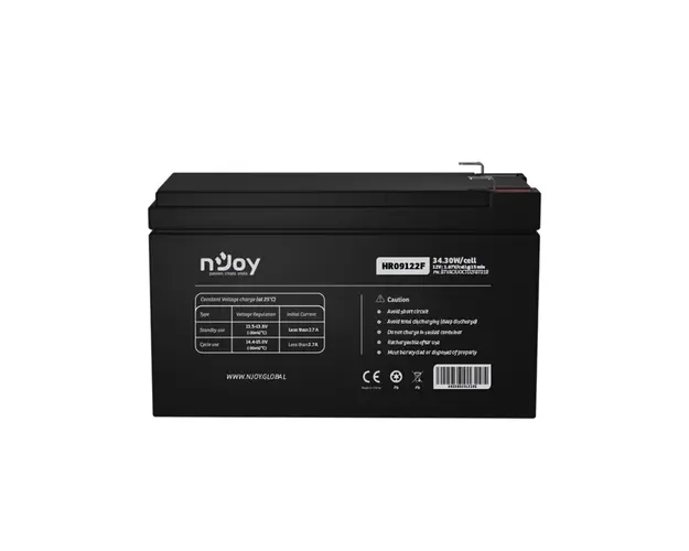 Acumulator AGM VRLA nJoy HR09122F, 12 V, F2, 9 Ah