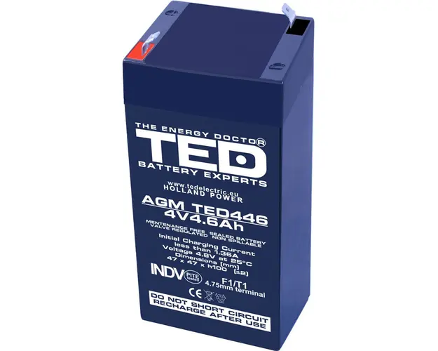 Acumulator AGM VRLA TED TED002853, 4 V, 4.6 A