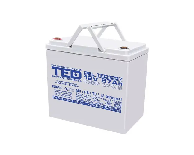 Acumulator AGM VRLA TED TED003393, 12 V, 57 A
