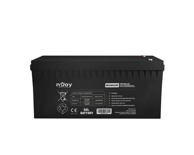 Acumulator GEL Deepcycle nJoy GE20012KF, 12V, 595W / celula, 200 Ah