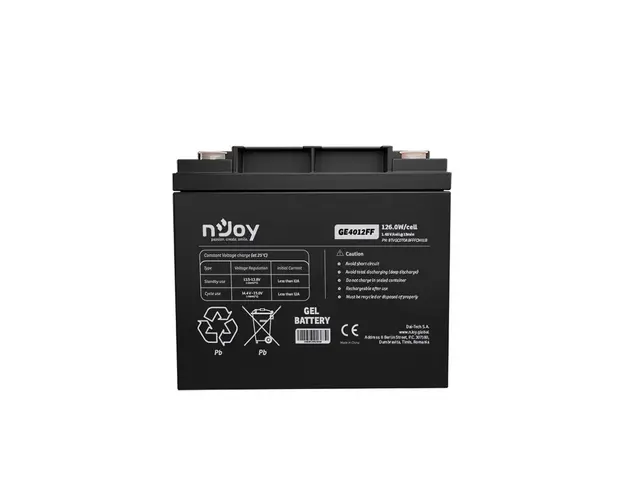 Acumulator GEL Deepcycle nJoy GE4012FF, 12V, 126W / celula, 40 Ah