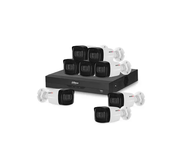 Sistem supraveghere exterior basic Acvil B8EXTIR40-2MP-V2, 8 camere, 2MP, IR 40m, 2.8 mm