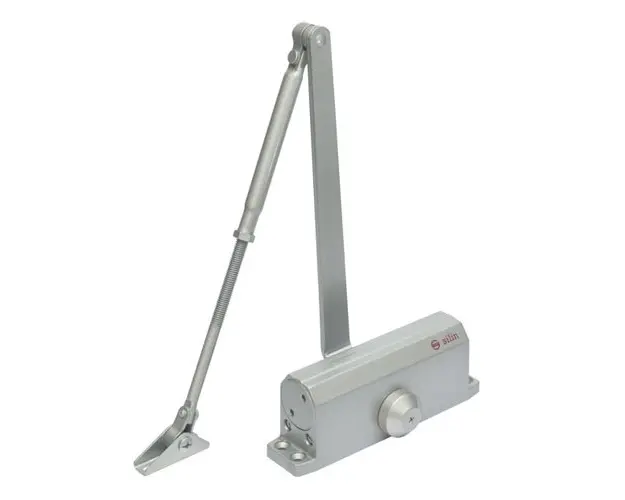 Amortizor hidraulic cu brat pentru usa SA-6033AW-sv, 40-65 Kg, argintiu, aluminiu