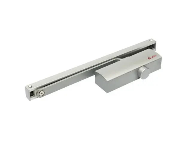Amortizor hidraulic cu sina pentru usa SA-8023-sv, 40-65 Kg, argintiu, aluminiu