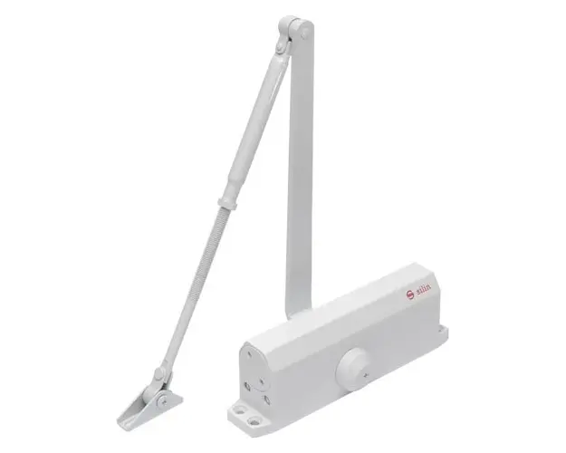 Amortizor hidraulic pentru usa Silin SA-5044AW-wh, 60-85 Kg