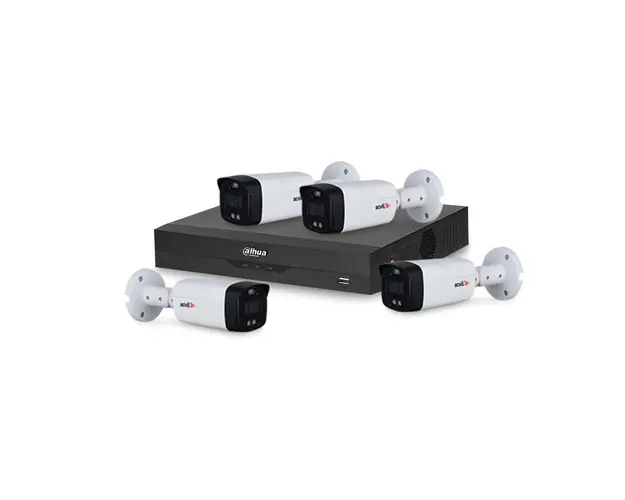 Sistem supraveghere exterior basic Acvil B4EXTIR20-5MP, 4 camere, 5MP, IR/lumina alba 40m, 3.6 mm, sirena, microfon