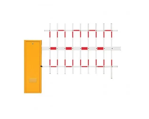 Bariera de acces auto cu brat tip gard dublu YK-BAR801J-56, trafic moderat, 6 sec, 230 Vca