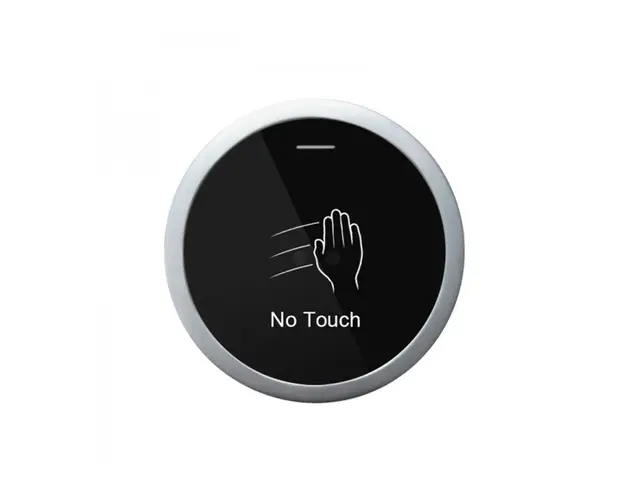 Buton cerere iesire cu LED de stare bicolor SBUTTON 100, NO/COM/NC, infrarosu, fara contact, aparent