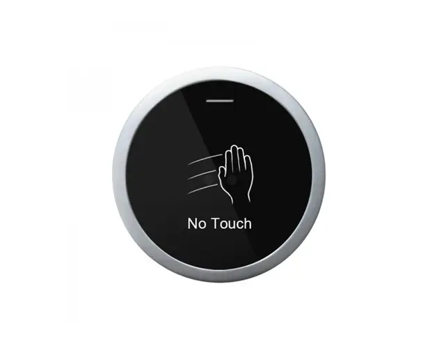 Buton cerere iesire cu LED de stare bicolor SBUTTON 100-X, NO/COM/NC, infrarosu, fara contact, aparent