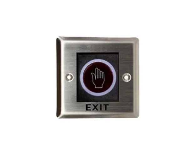 Buton cerere iesire touchless ZKTeco ACC-ECO-PUSH-TLEB101, NO/NC/COM, indicator LED, aparent