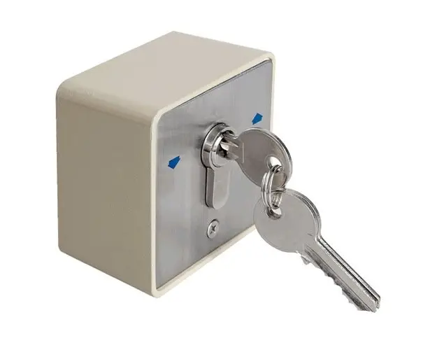 Buton cu cheie YKS-803D1, 2 comutatoare, 3 chei, aparent