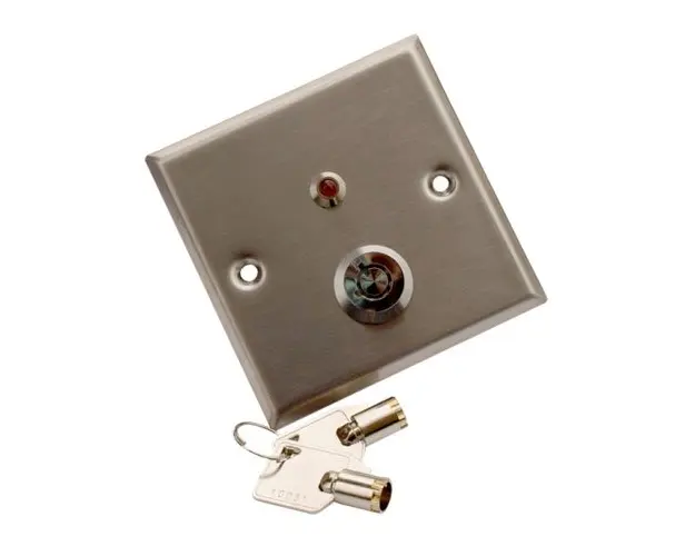 Buton cu cheie YKS-850LS, ingropat, inox