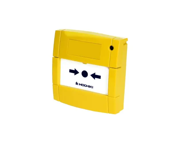 Buton de incendiu adresabil cu izolator la scurt-circuit Hochiki HCP-E/Y(SCI), IP24, LED dual, galben