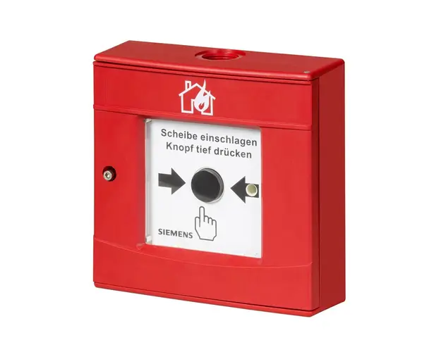 Buton de incendiu adresabil Siemens KIT-FDME223, reset prin cheie, FDnet/C-NET, rosu